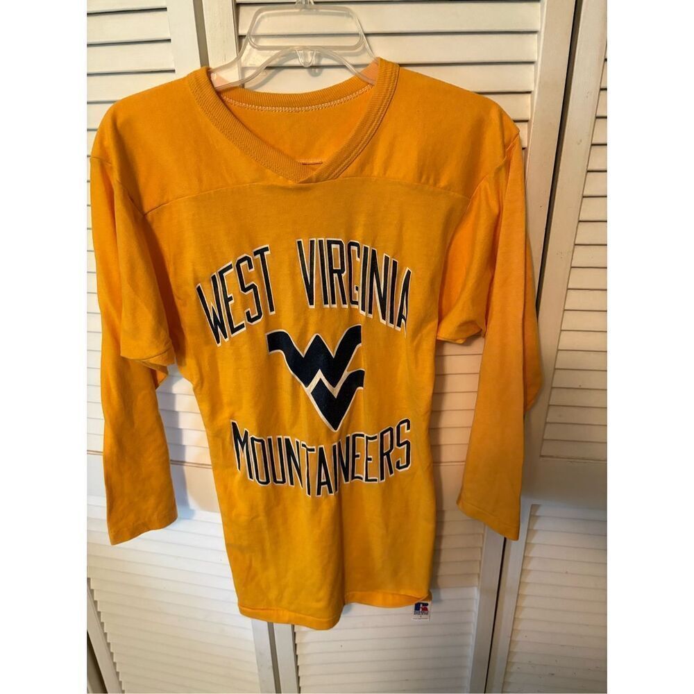 Men’s West Virginia Mountaineers Football Jersey, Size S, Russell Athletic